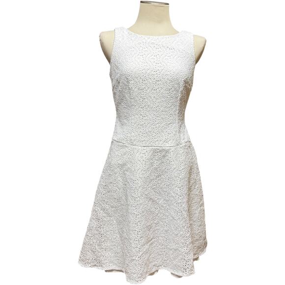 B.Smart Sleeveless A-Line Dress White Floral 9-10 - Picture 1 of 5